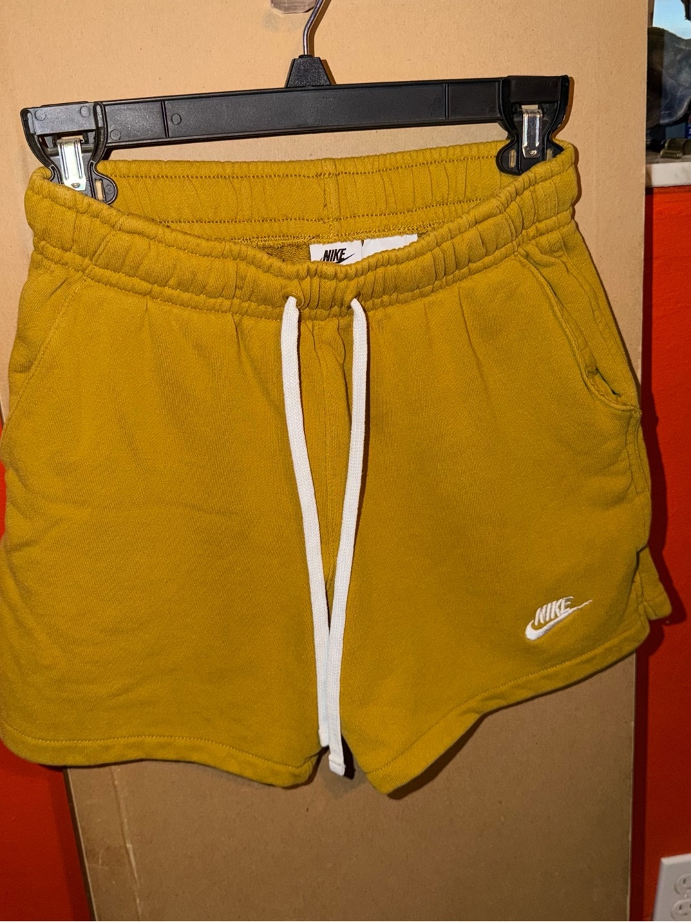 Nike Men’s Mustard Yellow Athletic Fleece Shorts